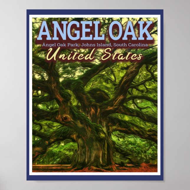 PÓSTER ANGEL OAK - CHARLESTON SOUTH CAROLINA US (Frente)