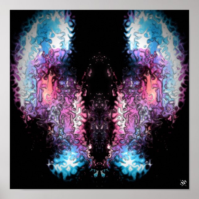 Póster Ángel oscuro v1 - patrones pareidolia (Frente)