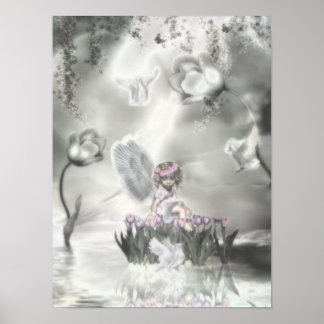 Póster Ángel Pedistal