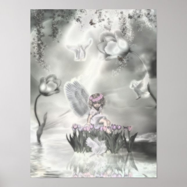 Póster Ángel Pedistal (Frente)