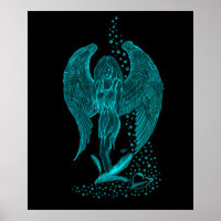 Ángel , perdido en el Amor , Diseño negro y verde