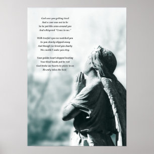 Póster angel prayer sympathy card