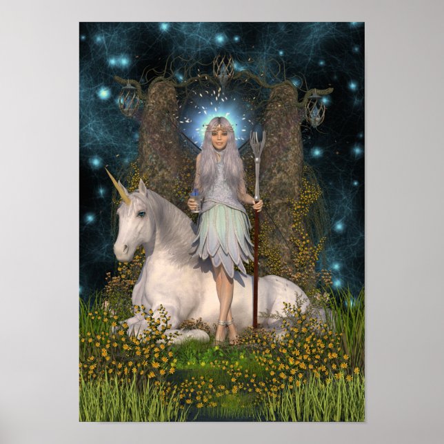 Póster Angel Princess & Unicorn (Frente)