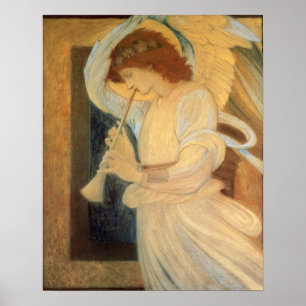 Póster Ángel que juega la chirimia de Burne Jones