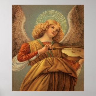 Póster Ángel renacentista tocando violín Melozzo da Forli