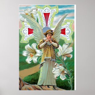 Póster Ángel rezando