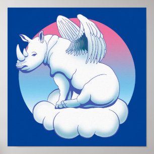 Póster Ángel Rinoceronte - Conciencia sobre la conservaci