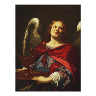 Póster Ángel sujetando el barco y la toalla