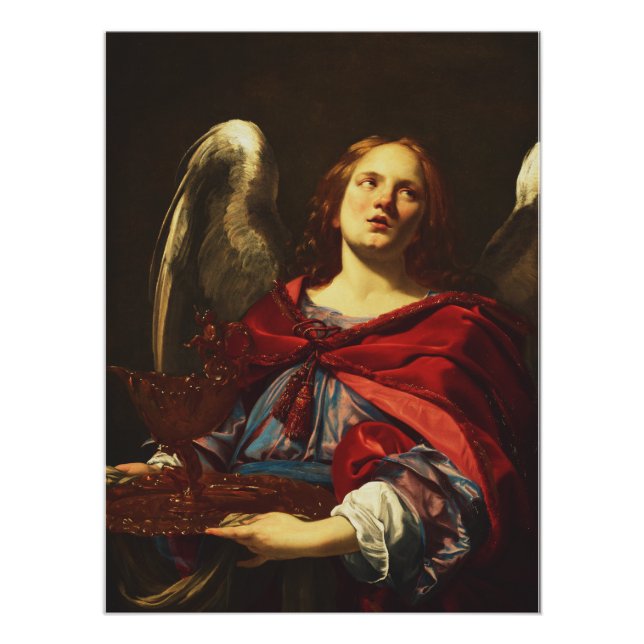 Póster Ángel sujetando el barco y la toalla (Anverso)