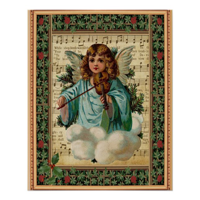 Póster Ángel tocando el violín (Anverso)