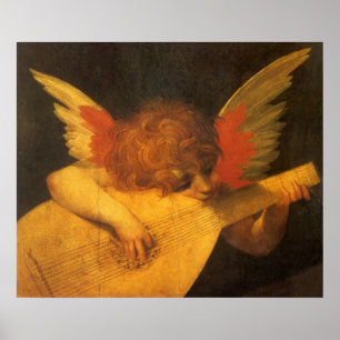 Póster Ángel tocando la lute de Rosso Fiorentino
