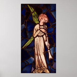 Póster Ángel tocando una trompeta, c.1280