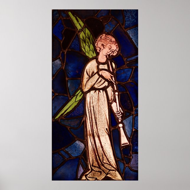 Póster Ángel tocando una trompeta, c.1280 (Frente)