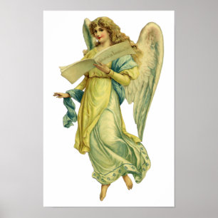 Póster Ángel Victoriano de Navidad, Gloria in Excelsis De