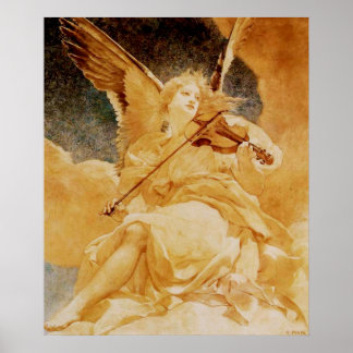 Póster ángel violinista de Henri Pinta