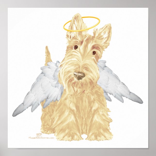Póster Ángel Wheaten Scottie (Frente)