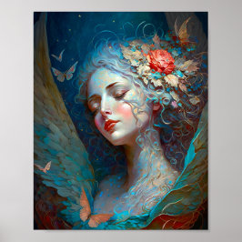 Póster Angel Wings Fantasy Art Poster