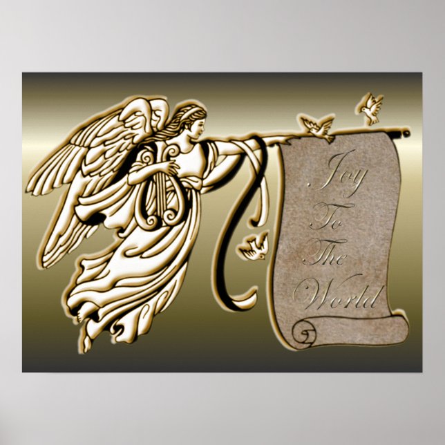 Póster Ángel y alegría para el desfile mundial (Frente)