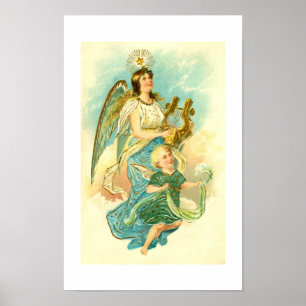Póster Ángel y niño