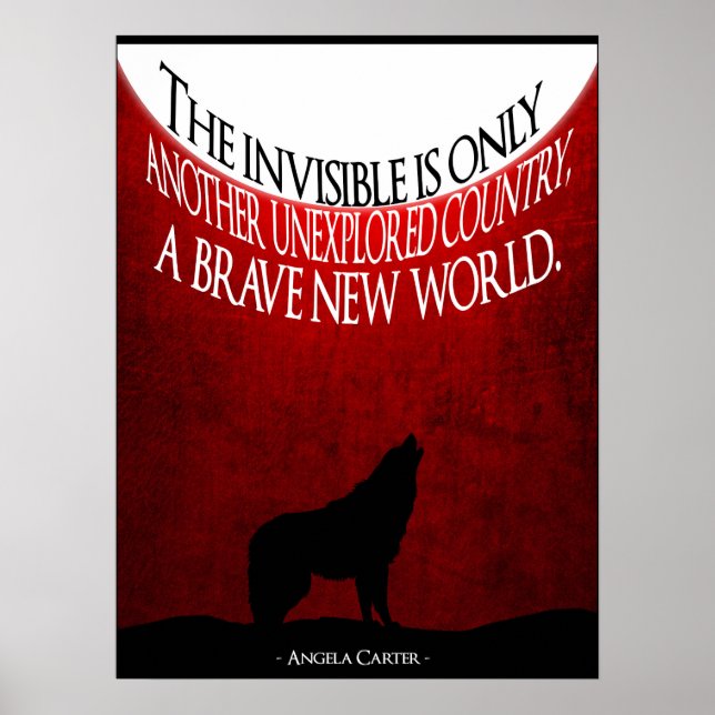 Póster Angela Carter Cita Poster Minimalista (Frente)
