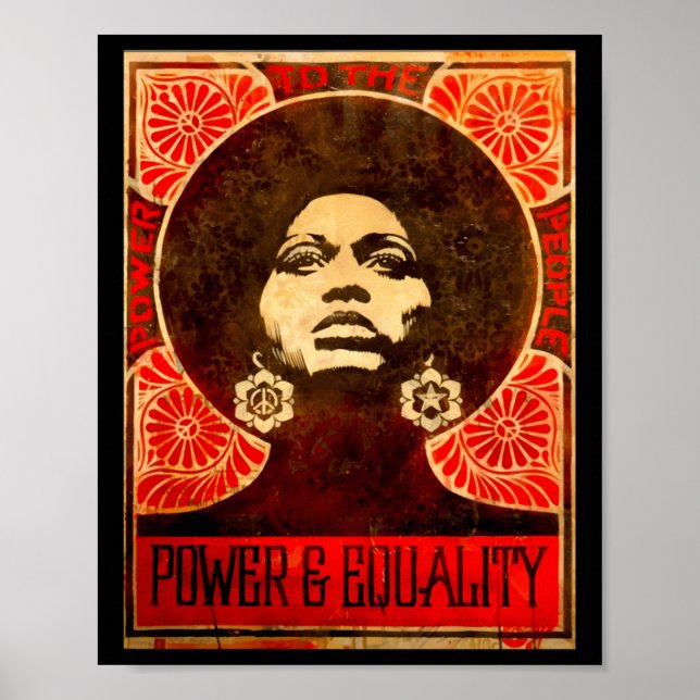 Póster Angela Davis Poster 1971 Pegatina (Frente)