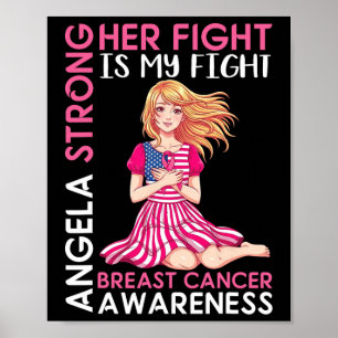 Póster Angela Fuerte Conciencia sobre el cáncer de mama S