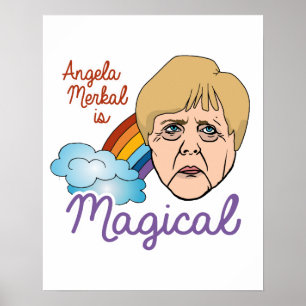 Póster Angela Merkel es mágica - -