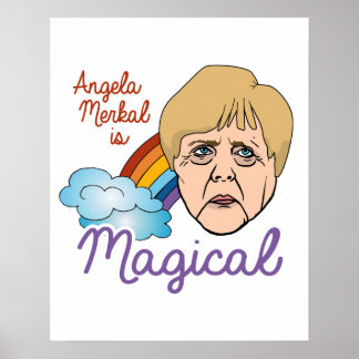 Póster Angela Merkel es mágica - -