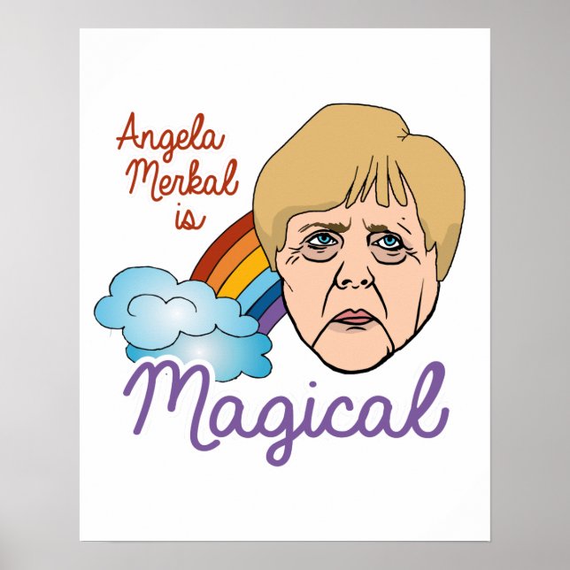 Póster Angela Merkel es mágica - - (Frente)