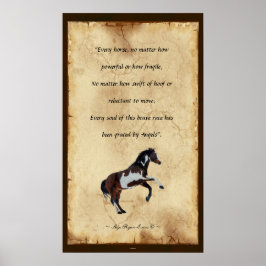 Póster "Ángeles de caballo" Poster de poesía estilo perga