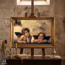 Ángeles de la Madonna Sixtina por Rafael Sanzio