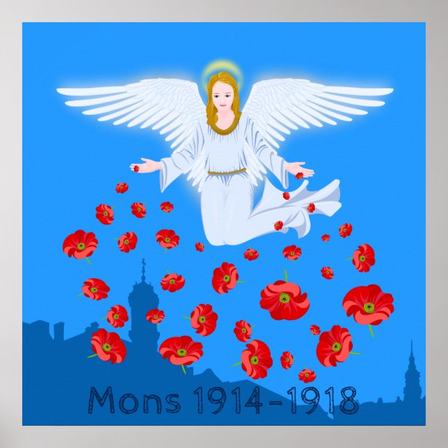 Póster Ángeles de Mons - conmemoración WWI (Frente)