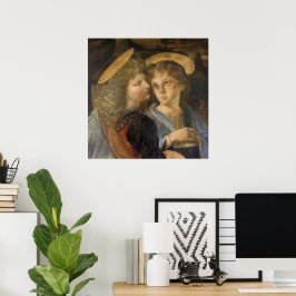 Póster Ángeles del Bautismo de Cristo por Leonardo da Vin