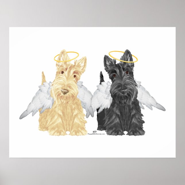 Póster Ángeles del Terrier Escocés (Frente)