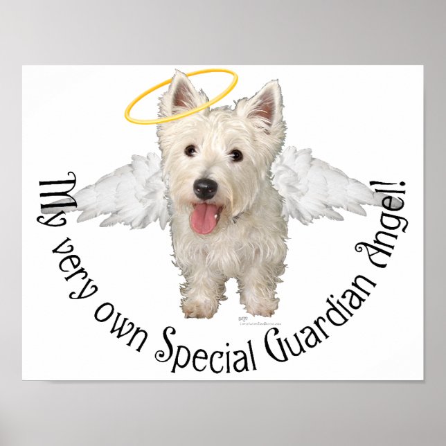 Póster Ángeles Guardianes Westie (Frente)