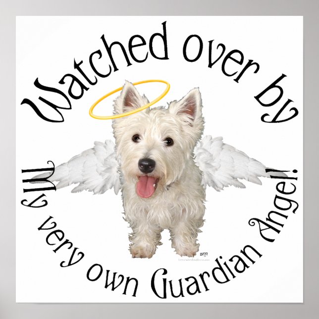 Póster Ángeles Guardianes Westie (Frente)