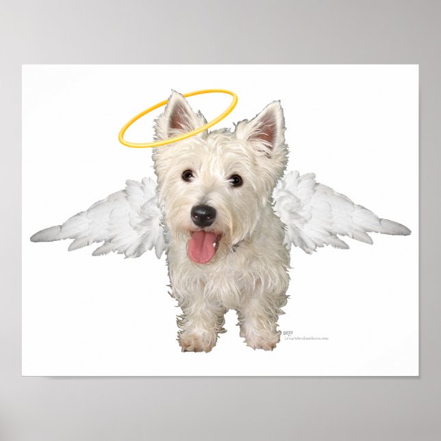 Póster Ángeles Guardianes Westie (Frente)
