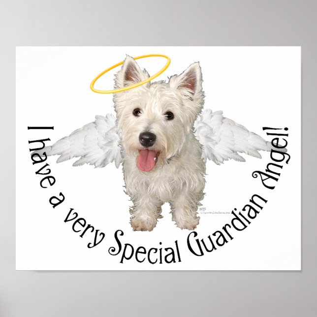 Póster Ángeles Guardianes Westie (Frente)
