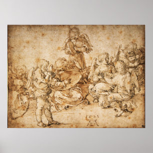 Póster Ángeles haciendo música de Albrecht Dürer