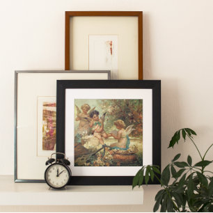 Póster Ángeles músicos por Hans Zatzka, Bella Artes victo