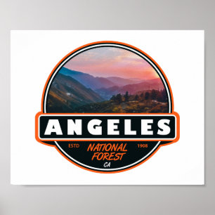 Póster Angeles National Forest California Emblem