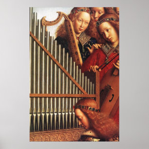 Póster ÁNGELES TOCANDO MÚSICA, detalle