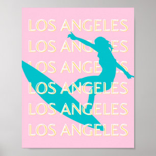 Póster Angeles Travel Art, California, Travel Art, Preppy