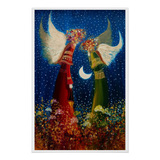 Póster Ángeles y luna