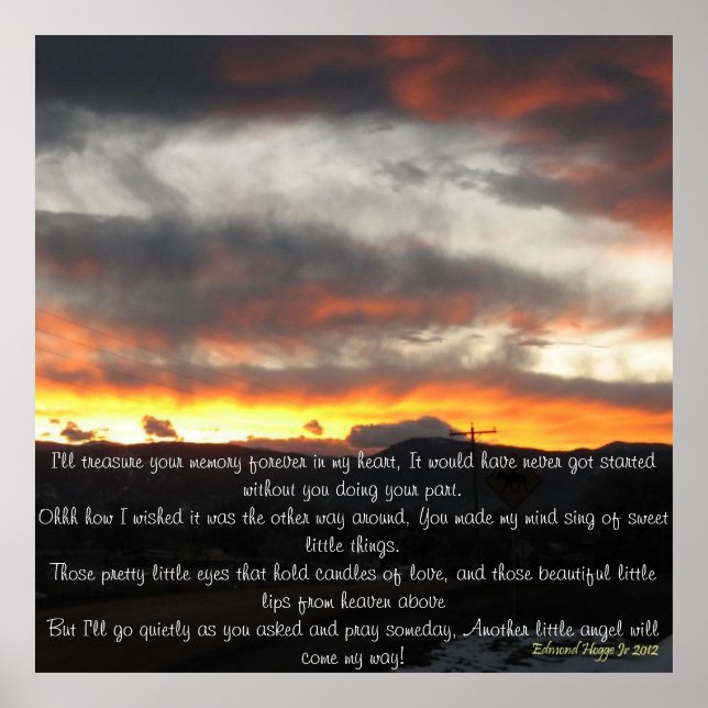 Póster Ángeles y poemas al atardecer (Frente)