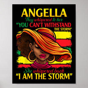 Póster Angella Nombre de Familia de Apellido Historia Neg