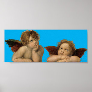 Póster Angels ángel Raffael - Madonna Sixtina Raphael -