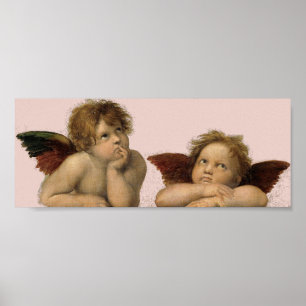 Póster Angels ángel Raffael - Madonna Sixtina Raphael -