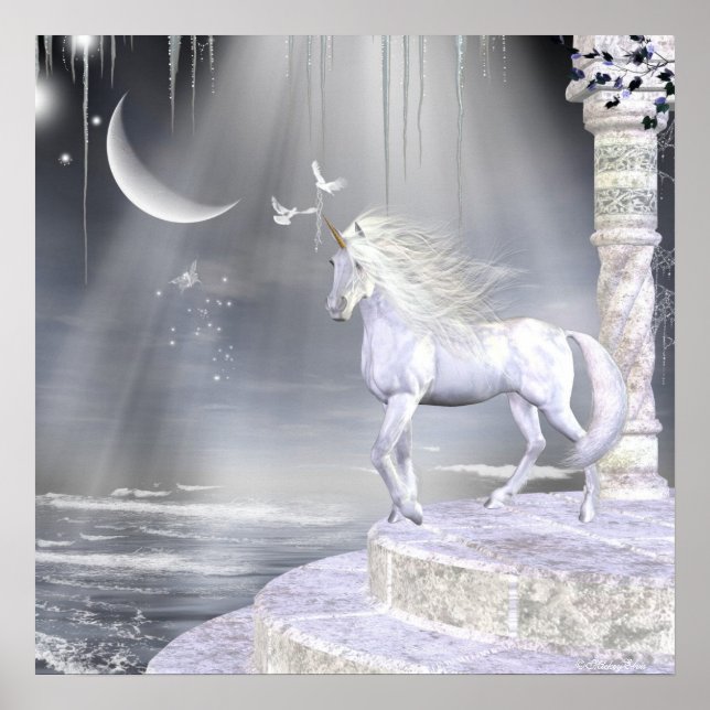 Póster Angels Fae Unicorns Print (Frente)