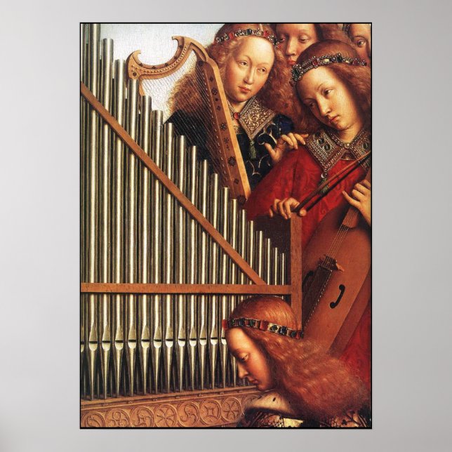 Póster ANGELS JUGANDO MÚSICA, detalle (Frente)